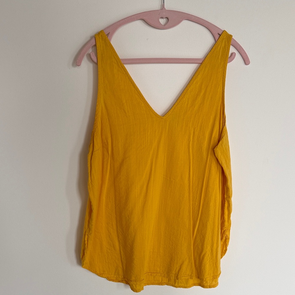 Old Navy Mustard V-Neck Tank Top